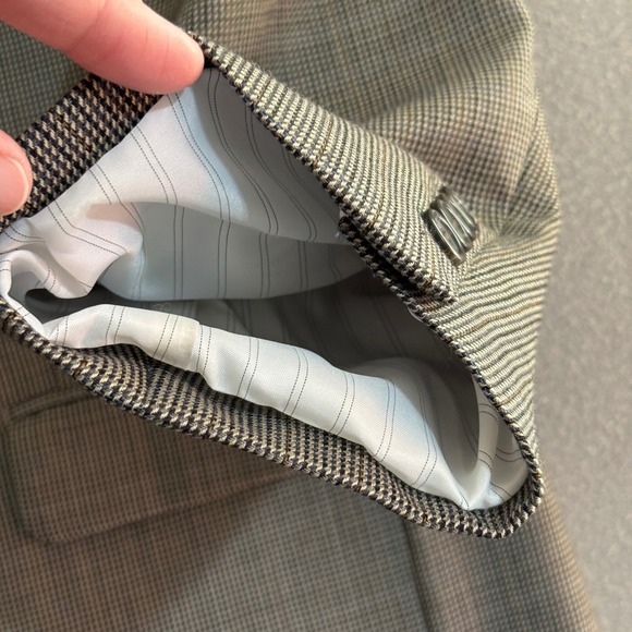 Ralph Lauren 46R Wool Glen Plaid Sport Coat Blazer Mens brown gray black - Picture 12 of 14